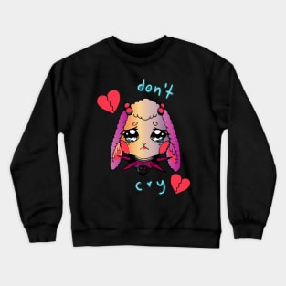 dont cry cute gothic bunny Crewneck Sweatshirt